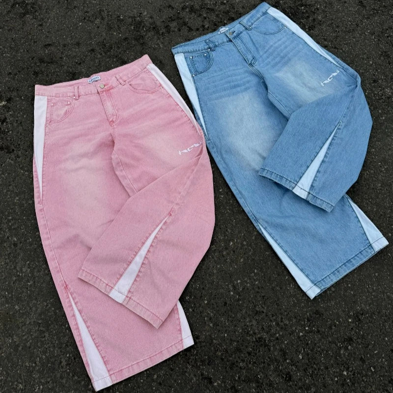 “Hush” Jeans (Blue n Pink)