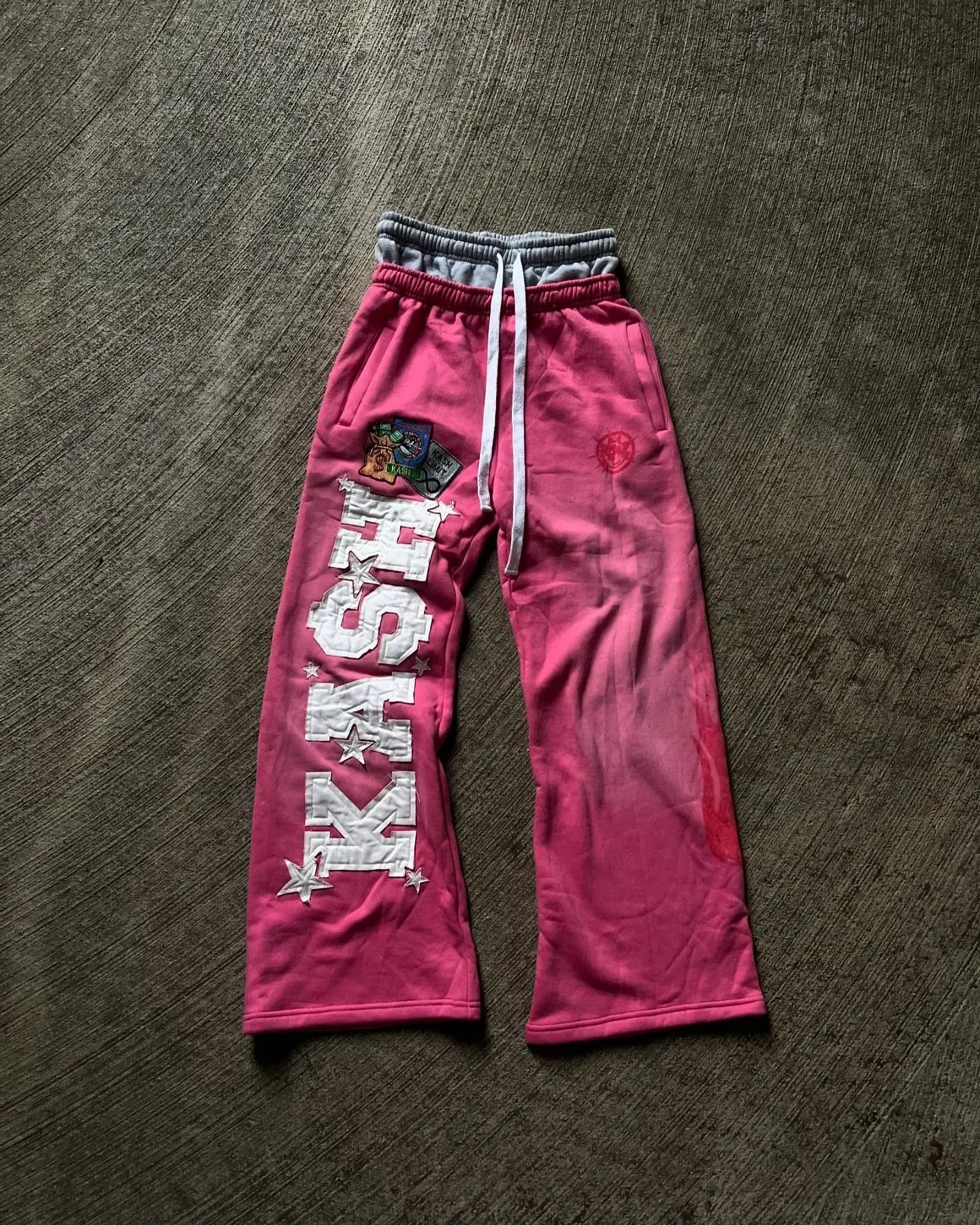 "Shush" Sweats (Black n Pink)