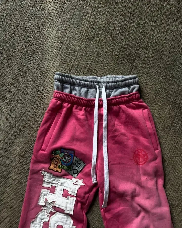 "Shush" Sweats (Black n Pink)