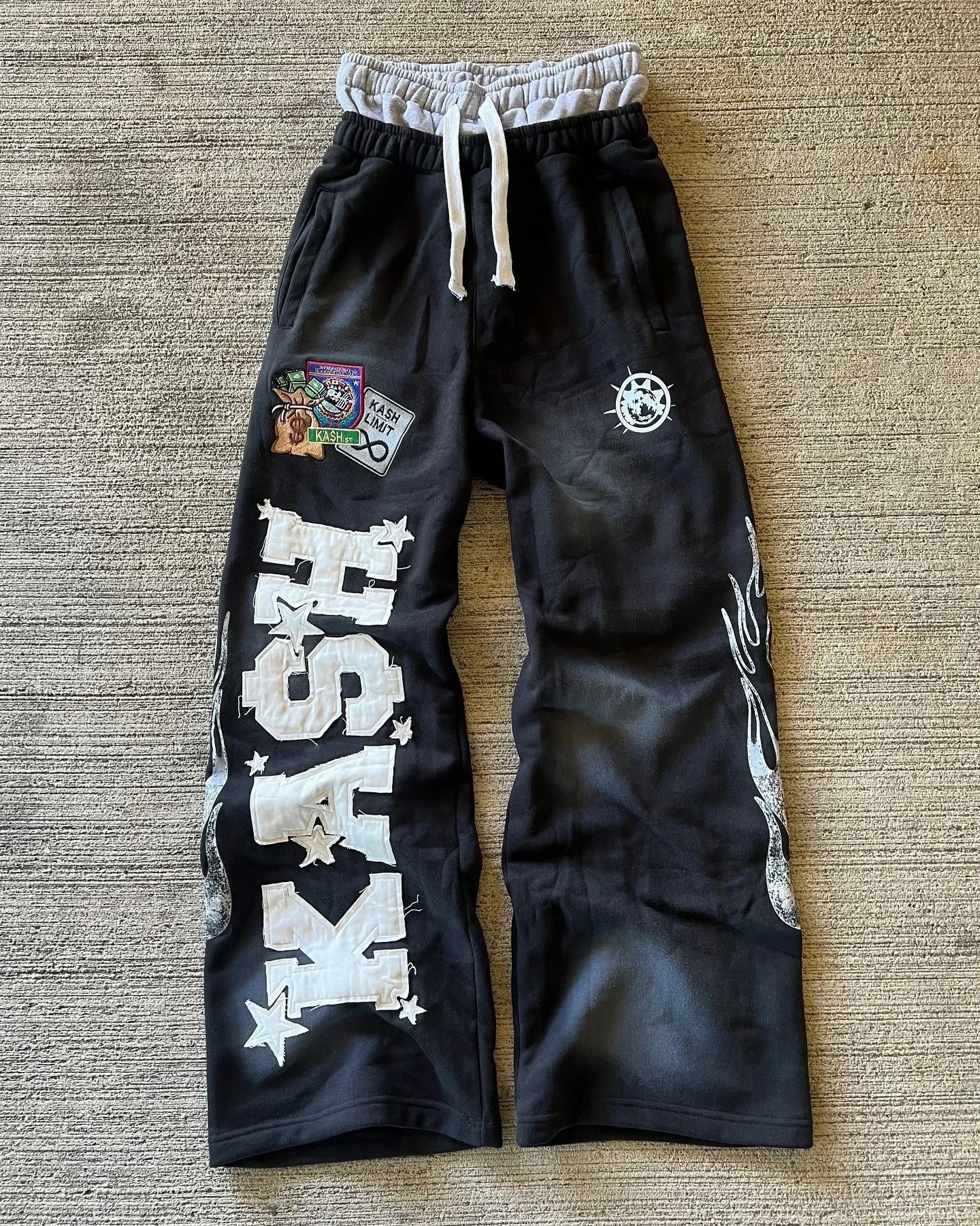 "Shush" Sweats (Black n Pink)