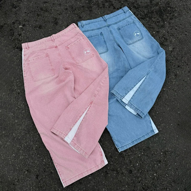 “Hush” Jeans (Blue n Pink)