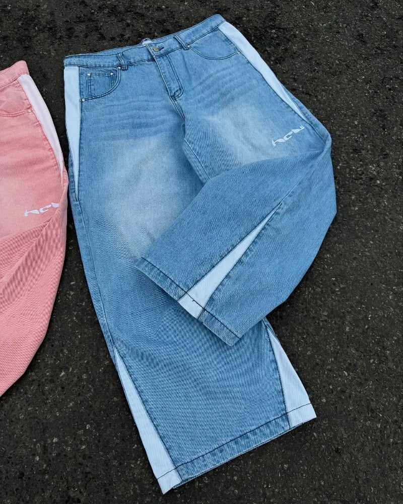 “Hush” Jeans (Blue n Pink)